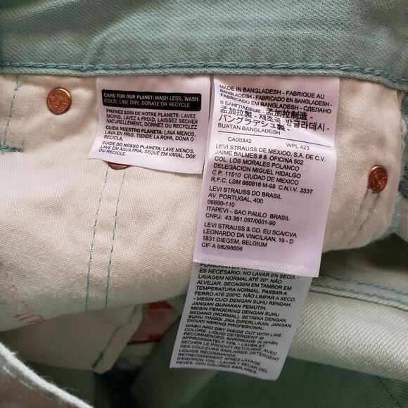 Levi's 501 Mid Rise Button Fly 5-Pocket 100% Cotton Shorts with Turn Up Leg 30 - Picture 6 of 8